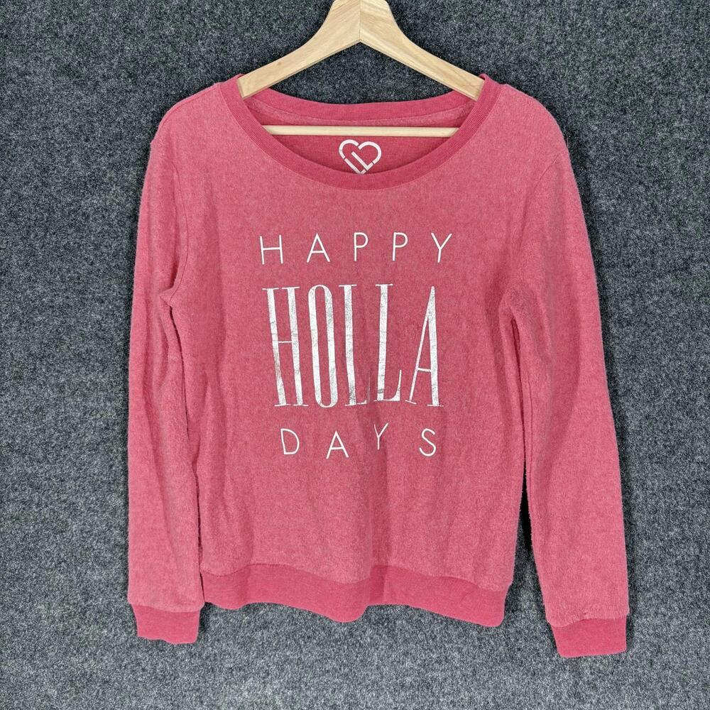 Live Love Dream Sweatshirt Women S Small Pink Long Sleeve Fleeve Round Neck